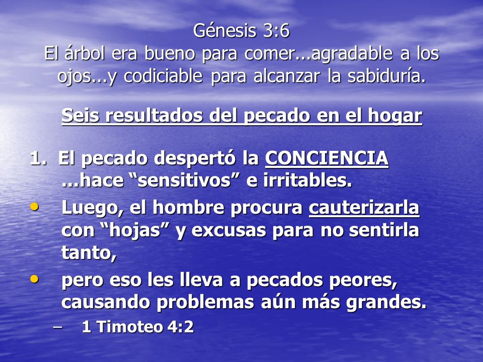 Seis resultados del pecado en el hogar