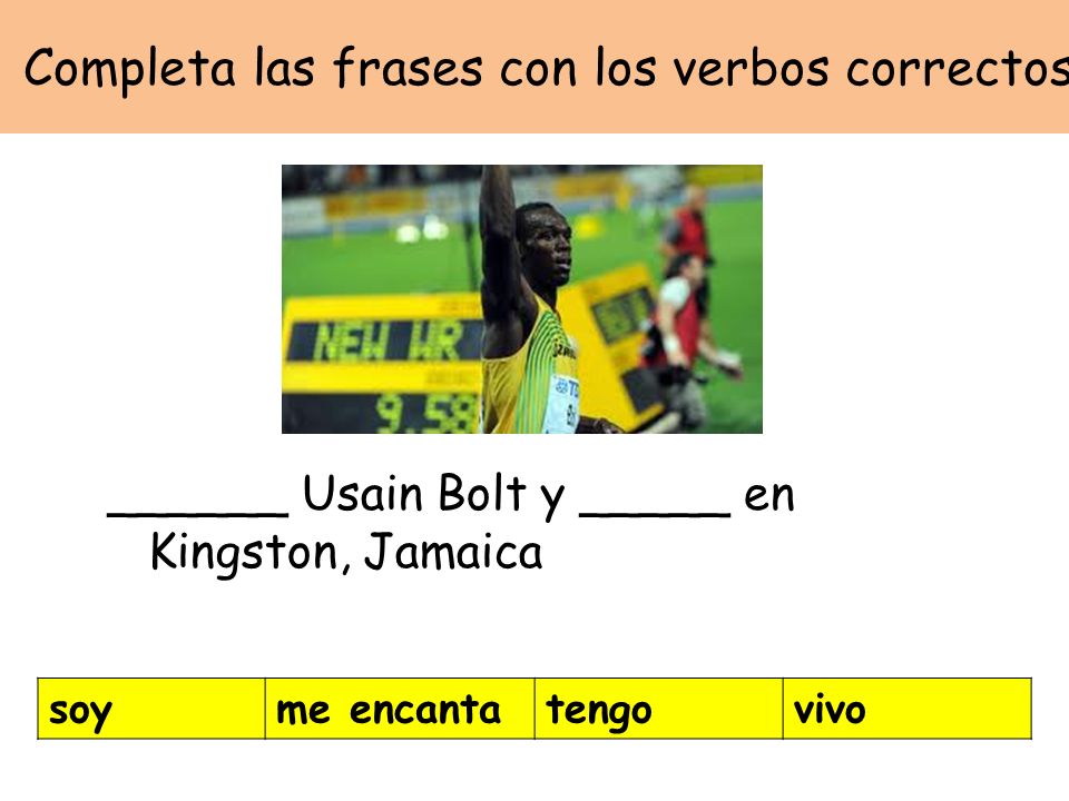 Completa las frases con los verbos correctos