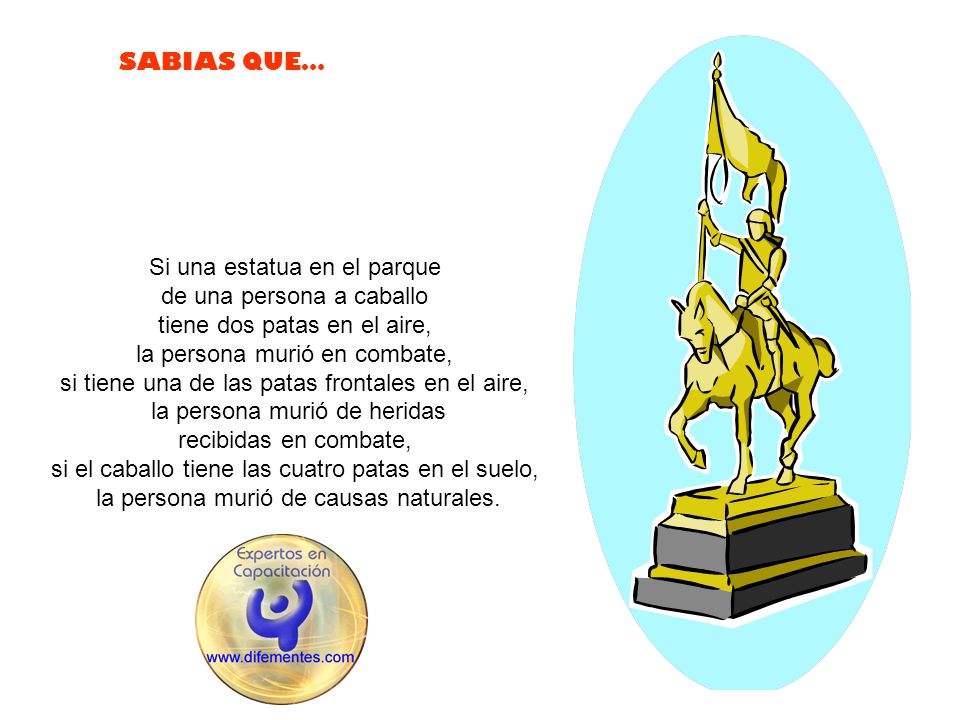 Si una estatua en el parque de una persona a caballo