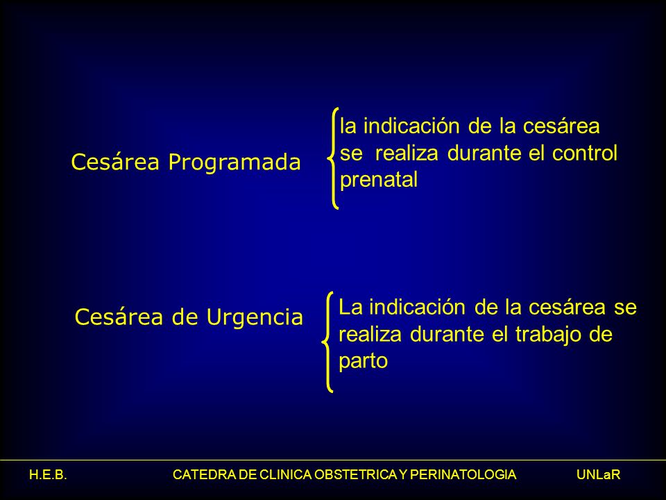 la indicación de la cesárea se realiza durante el control prenatal