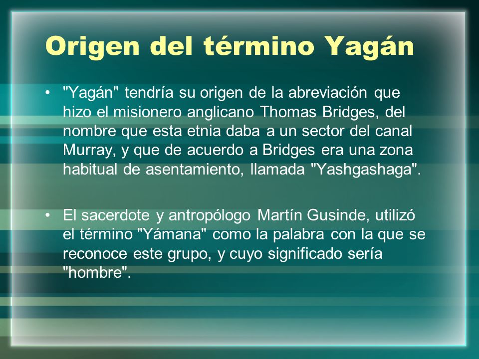 Origen del término Yagán
