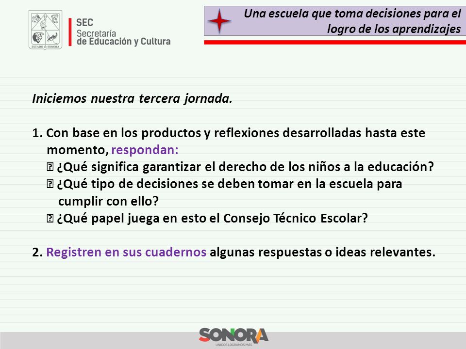 Una escuela que toma decisiones para el logro de los aprendizajes