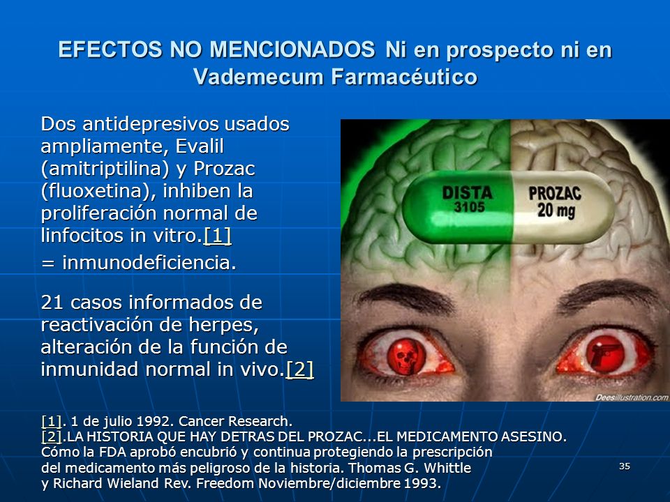 EFECTOS NO MENCIONADOS Ni en prospecto ni en Vademecum Farmacéutico