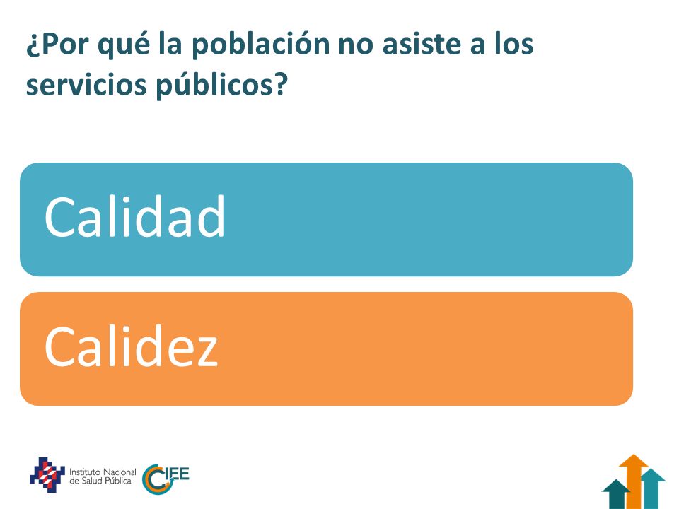 ¿Por qué la población no asiste a los servicios públicos