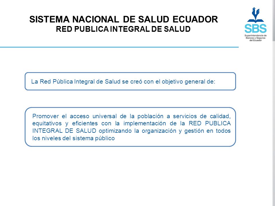 SISTEMA NACIONAL DE SALUD ECUADOR RED PUBLICA INTEGRAL DE SALUD