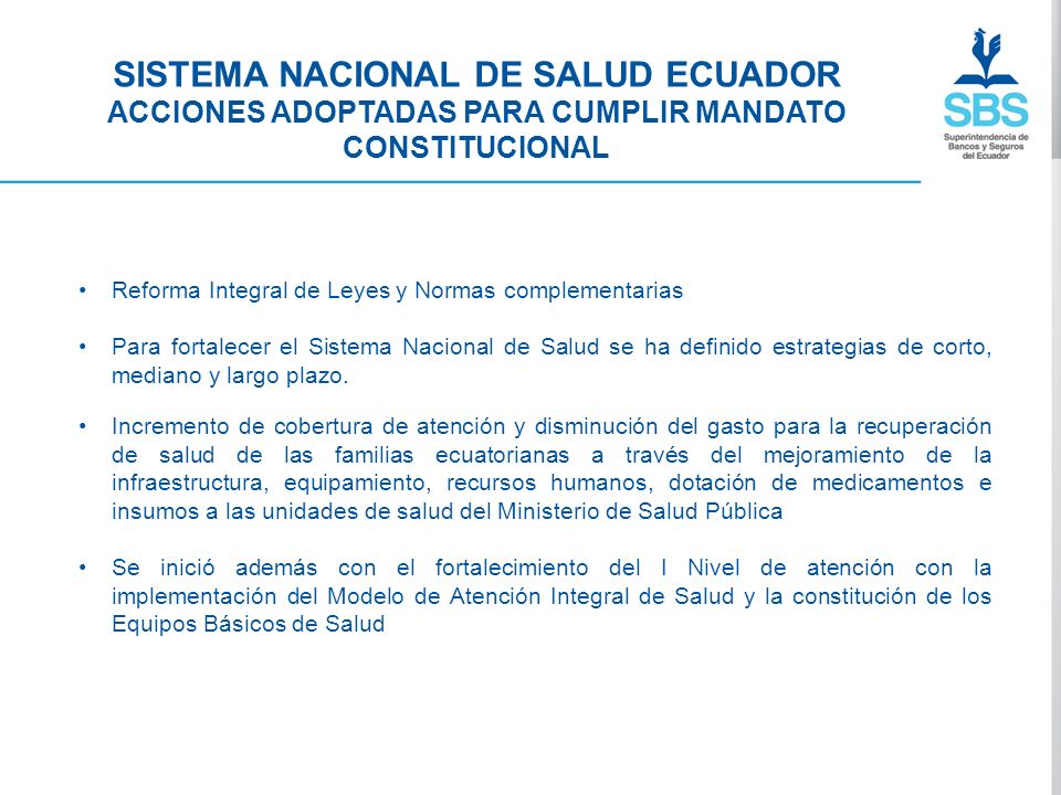 SISTEMA NACIONAL DE SALUD ECUADOR
