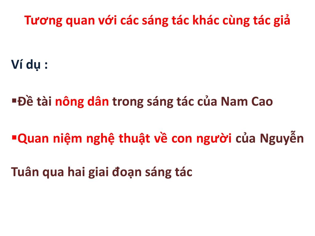 Tương quan với các sáng tác khác cùng tác giả