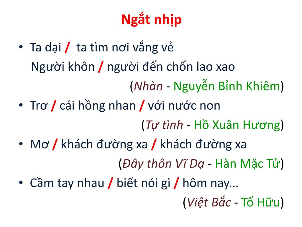 Ngắt nhịp Ta dại / ta tìm nơi vắng vẻ
