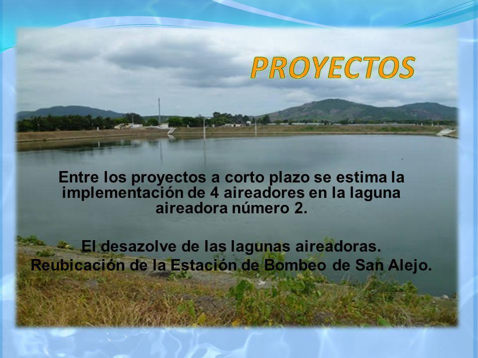 PROYECTOS Entre los proyectos a corto plazo se estima la implementación de 4 aireadores en la laguna aireadora número 2.