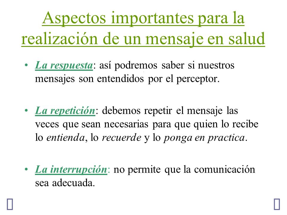Aspectos importantes para la realización de un mensaje en salud
