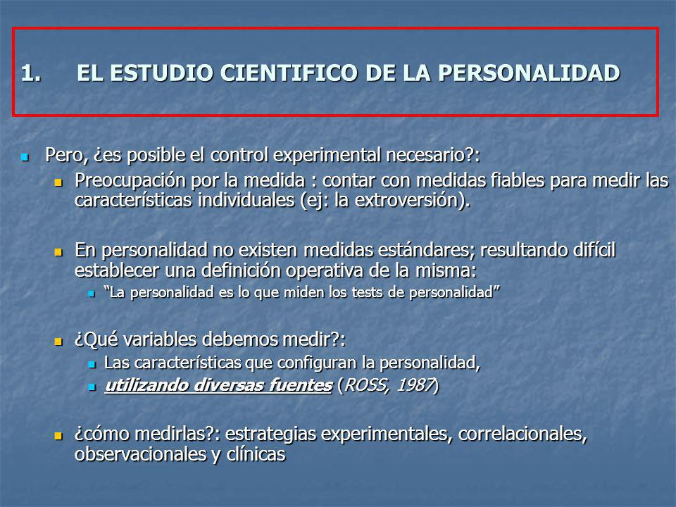 EL ESTUDIO CIENTIFICO DE LA PERSONALIDAD