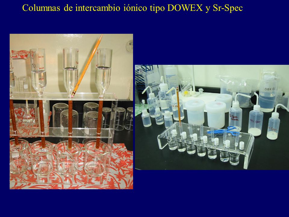 Columnas de intercambio iónico tipo DOWEX y Sr-Spec