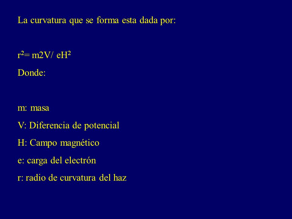 La curvatura que se forma esta dada por:
