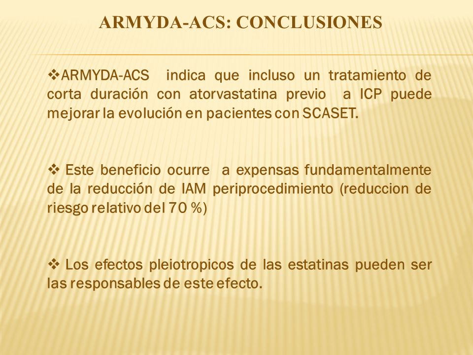 ARMYDA-ACS: CONCLUSIONES