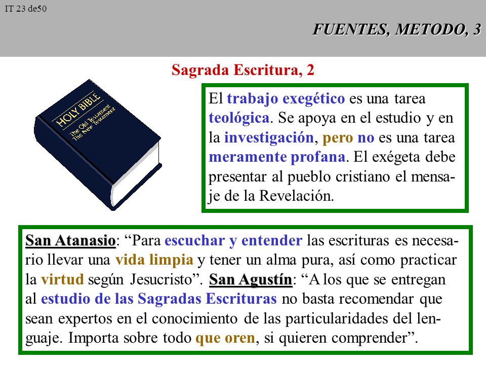 El trabajo exegético es una tarea