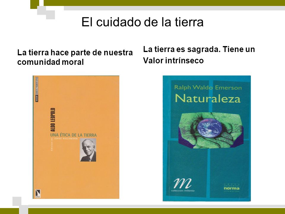 El cuidado de la tierra La tierra es sagrada. Tiene un