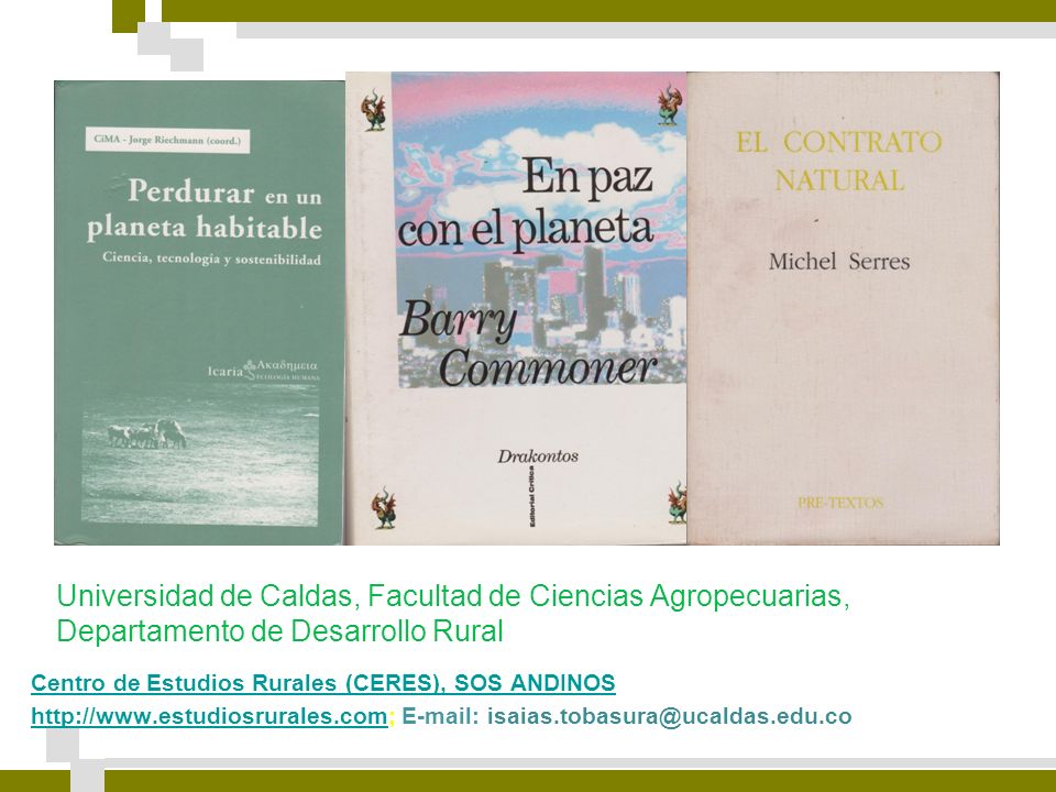 Universidad de Caldas, Facultad de Ciencias Agropecuarias, Departamento de Desarrollo Rural