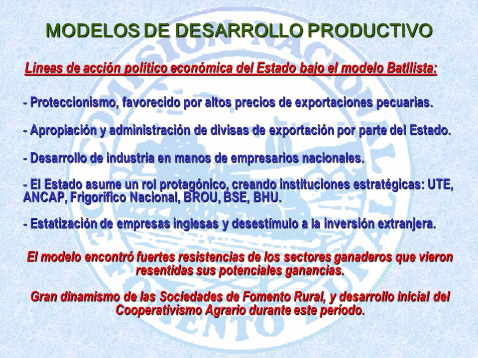 MODELOS DE DESARROLLO PRODUCTIVO