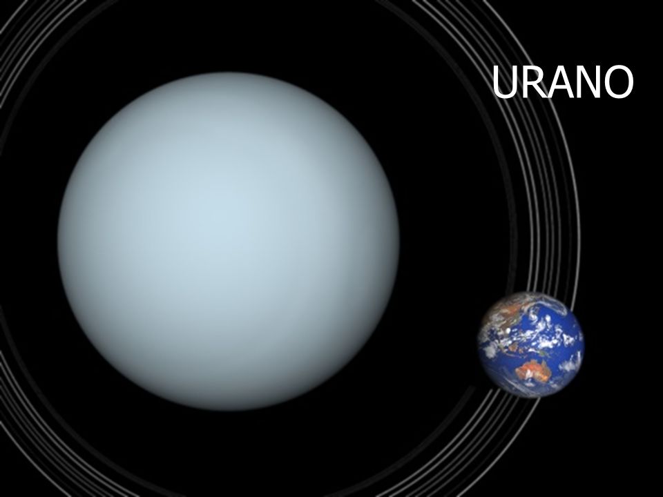 URANO Tamaños comparativos de Urano y la Tierra. A. Aponte
