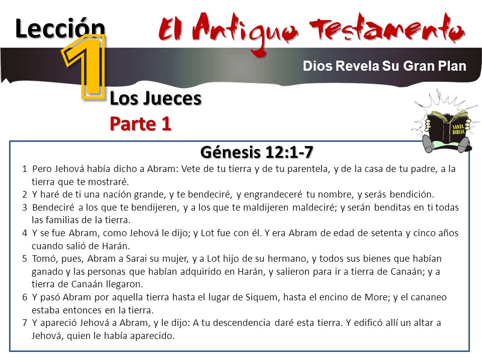 1 El Antiguo Testamento Lección Los Jueces Parte 1 Génesis 12:1-7