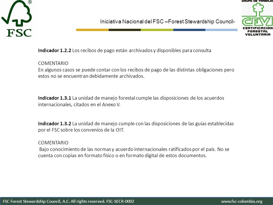 Iniciativa Nacional del FSC –Forest Stewardship Council-