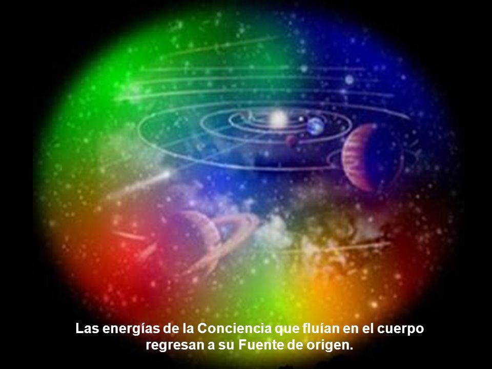 Las energías de la Conciencia que fluían en el cuerpo regresan a su Fuente de origen.