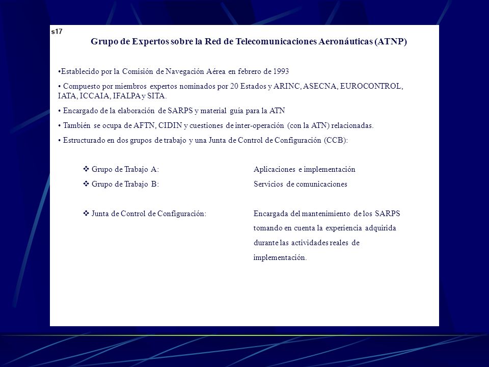 Grupo de Expertos sobre la Red de Telecomunicaciones Aeronáuticas (ATNP)