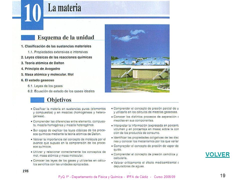 VOLVER FyQ 1º - Departamento de Física y Química - IPFA de Cádiz - Curso 2008/09