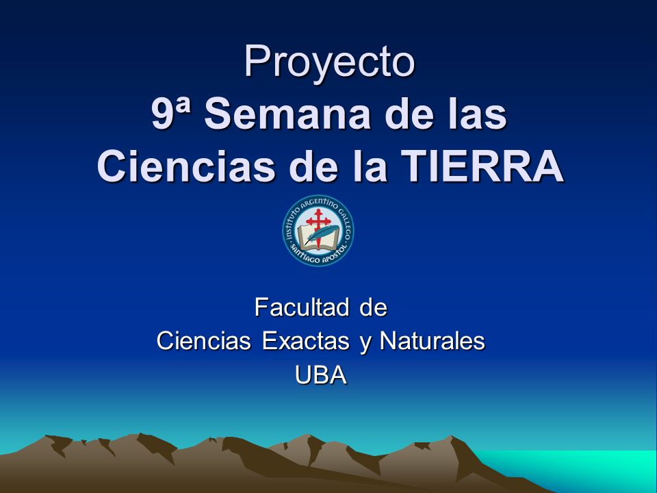 Proyecto 9ª Semana de las Ciencias de la TIERRA