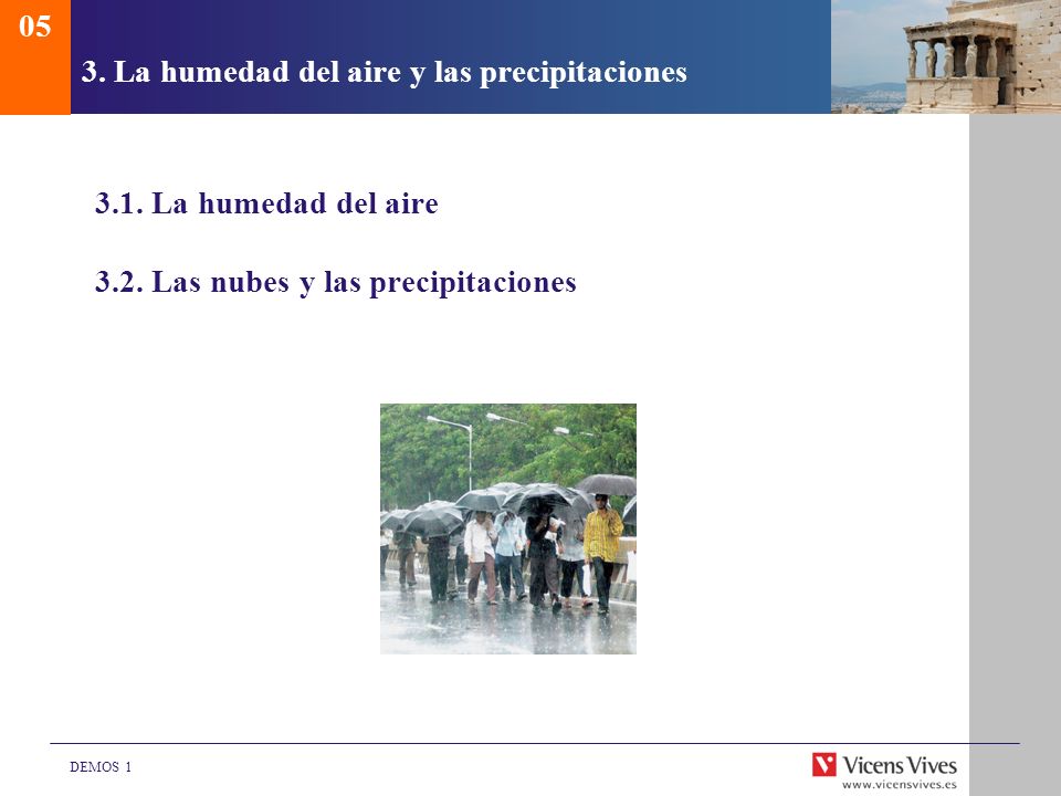 3. La humedad del aire y las precipitaciones