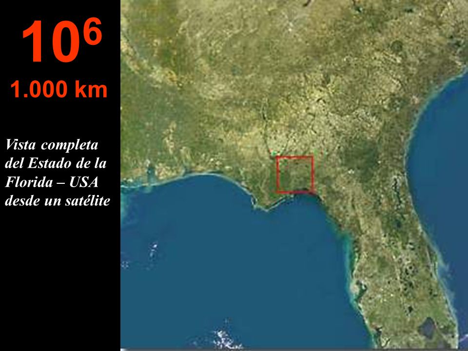 km Vista completa del Estado de la Florida – USA desde un satélite