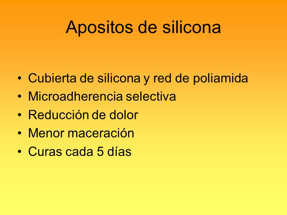 Apositos de silicona Cubierta de silicona y red de poliamida