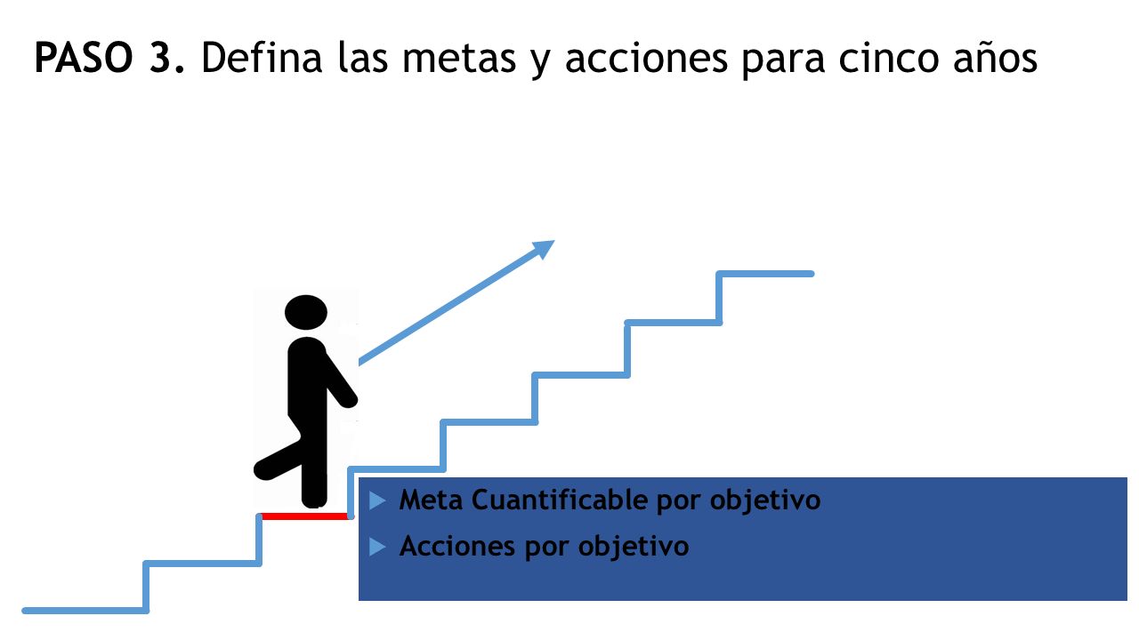 PASO 3. Defina las metas y acciones para cinco años
