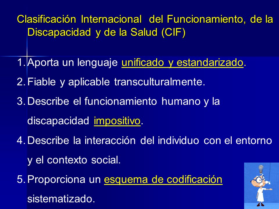 Clasificación Internacional del Funcionamiento, de la Discapacidad y de la Salud (CIF)