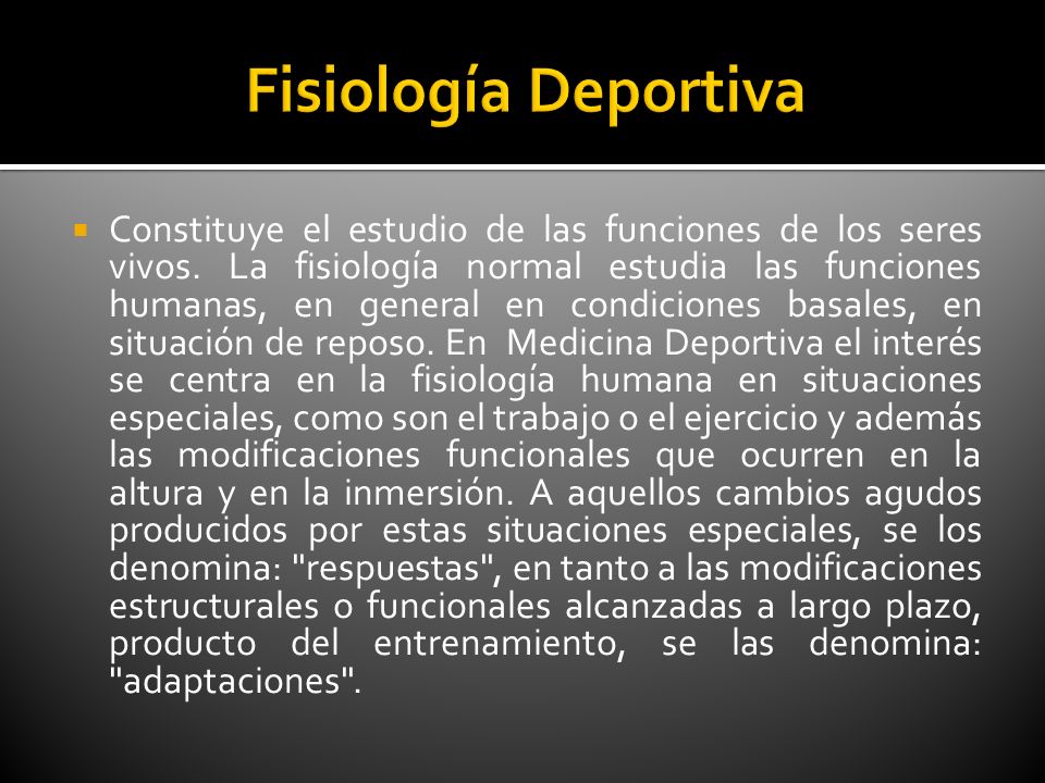 Fisiología Deportiva