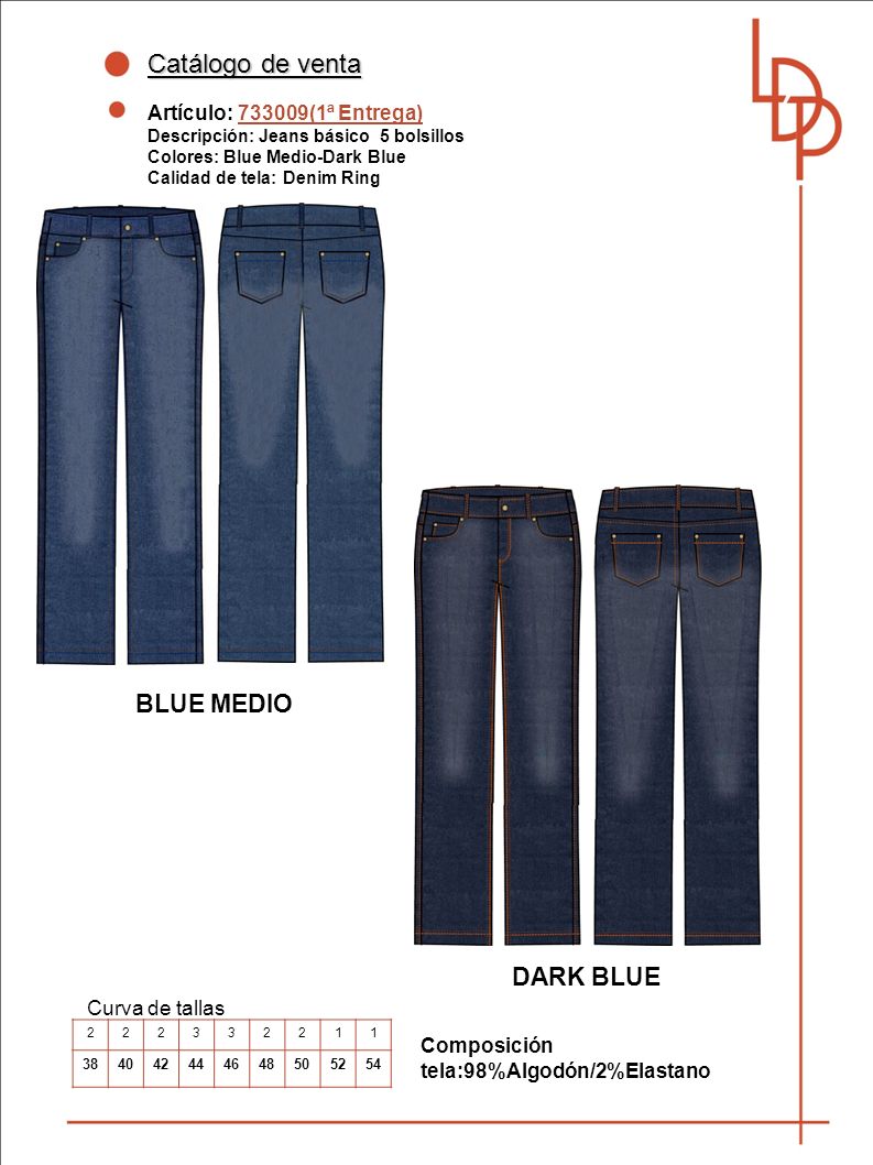 Catálogo de venta BLUE MEDIO DARK BLUE Artículo: (1ª Entrega)