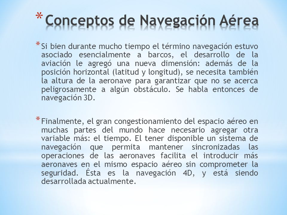 Conceptos de Navegación Aérea