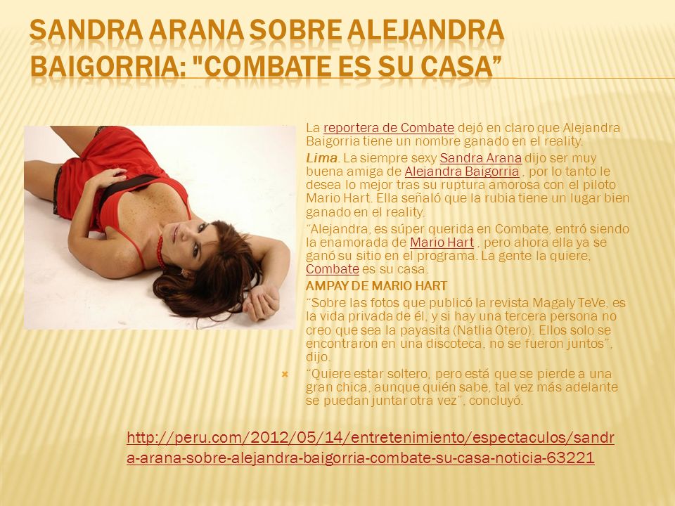 Sandra Arana sobre Alejandra Baigorria: Combate es su casa