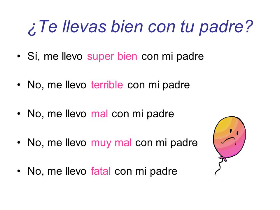 ¿Te llevas bien con tu padre