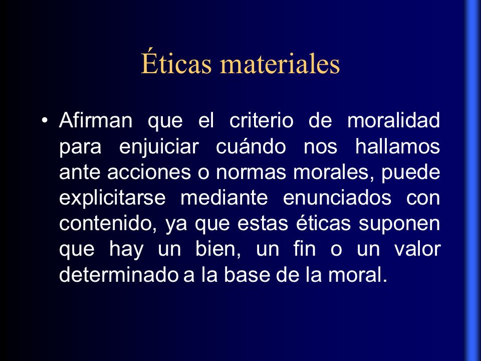 Éticas materiales