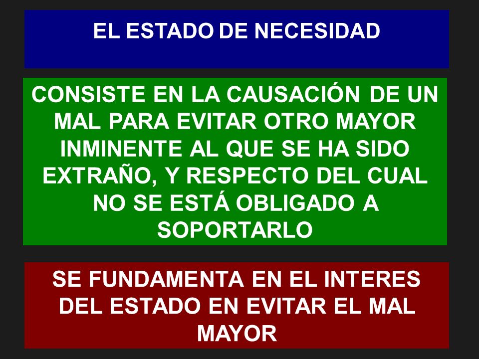 SE FUNDAMENTA EN EL INTERES DEL ESTADO EN EVITAR EL MAL MAYOR