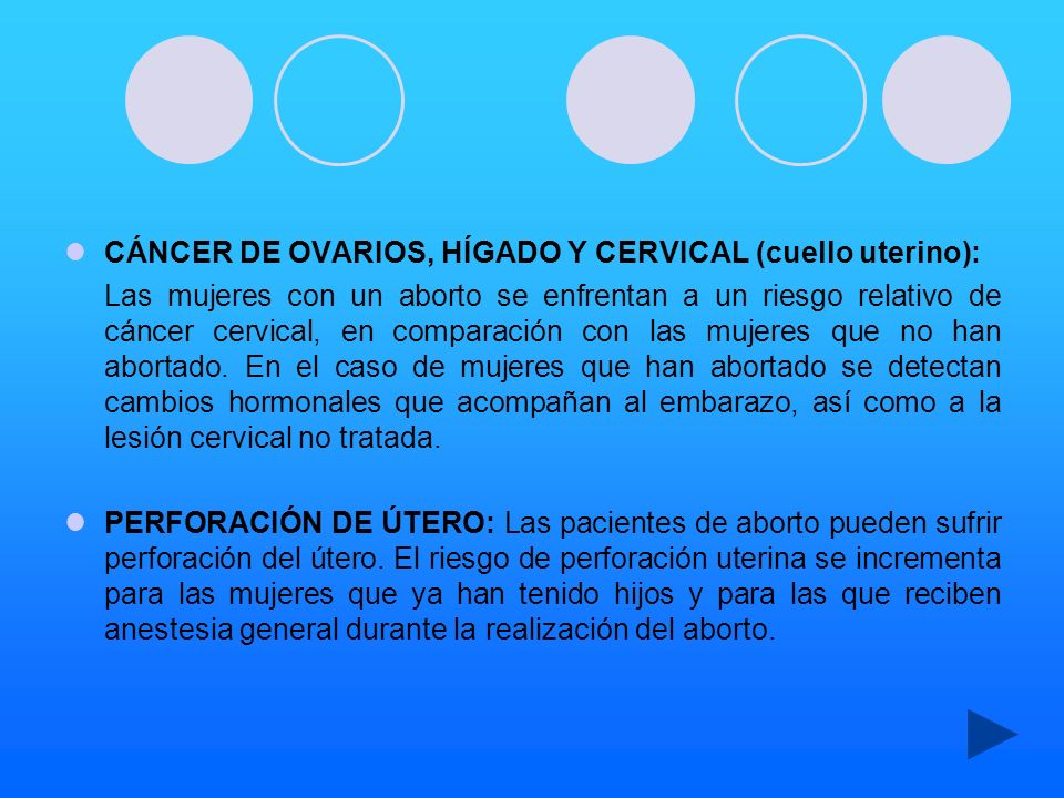 CÁNCER DE OVARIOS, HÍGADO Y CERVICAL (cuello uterino):