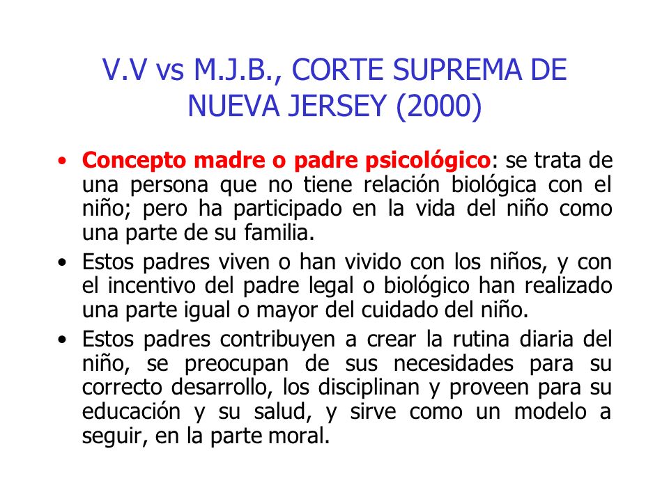 V.V vs M.J.B., CORTE SUPREMA DE NUEVA JERSEY (2000)