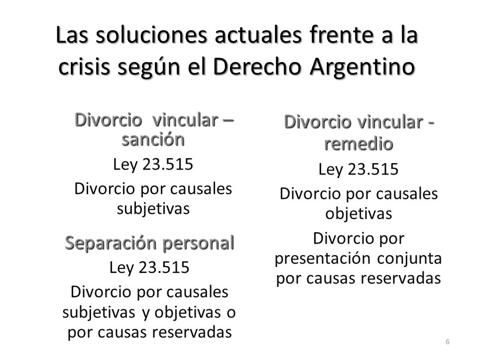Las soluciones actuales frente a la crisis según el Derecho Argentino