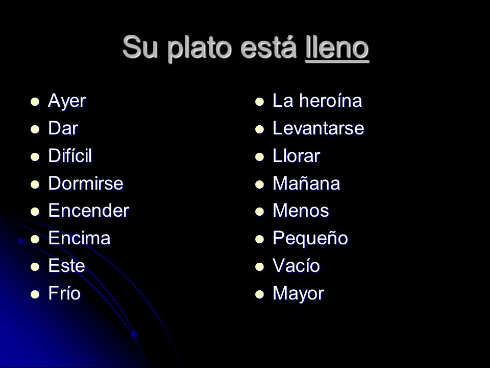 Su plato está lleno Ayer Dar Difícil Dormirse Encender Encima Este