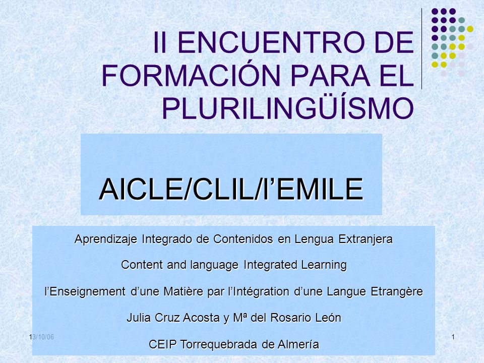 II ENCUENTRO DE FORMACIÓN PARA EL PLURILINGÜÍSMO