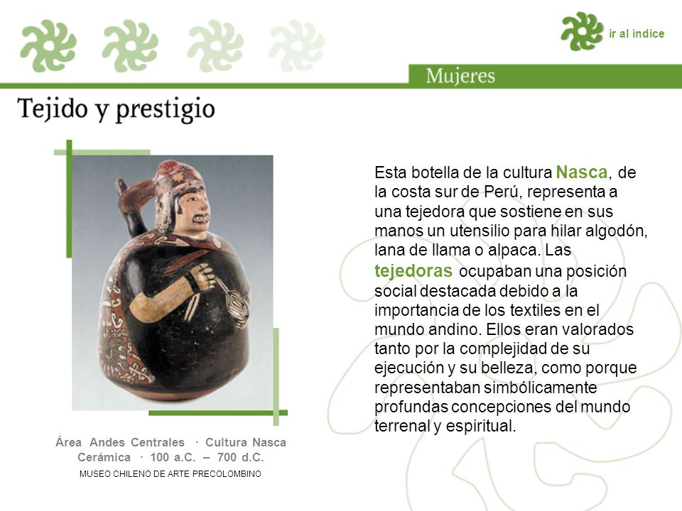 Área Andes Centrales · Cultura Nasca Cerámica · 100 a.C. – 700 d.C.