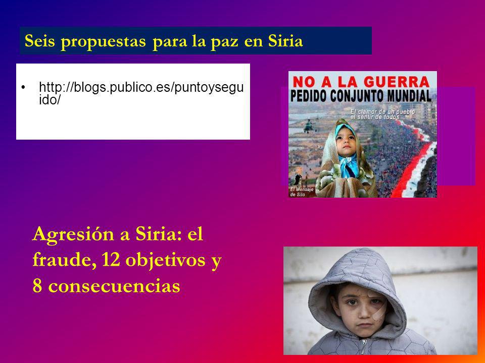 Agresión a Siria: el fraude, 12 objetivos y 8 consecuencias