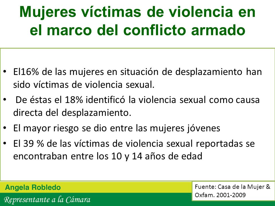 Mujeres víctimas de violencia en el marco del conflicto armado