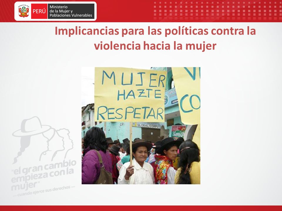Implicancias para las políticas contra la violencia hacia la mujer